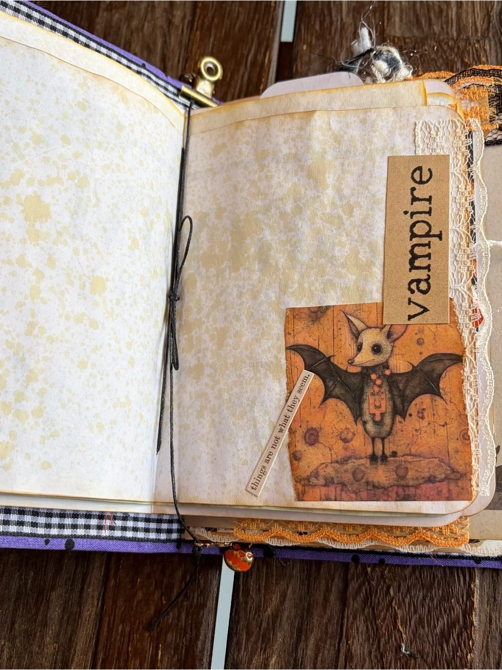 Halloween Junk Journal Small Handmade Decorated Pumpkin Happy Halloween 3 Sig